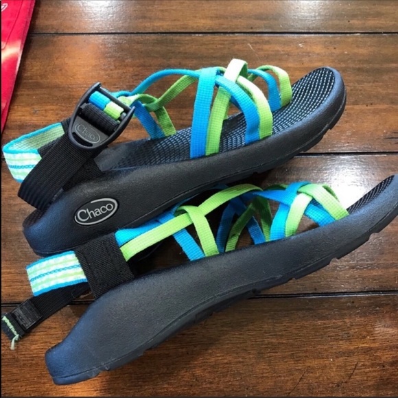 Chaco ZX2 Blue & Green Performance Sandals - Picture 3 of 8